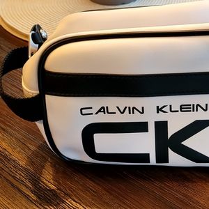 CK Smooth Nylon Logo Dopp Kit Bag